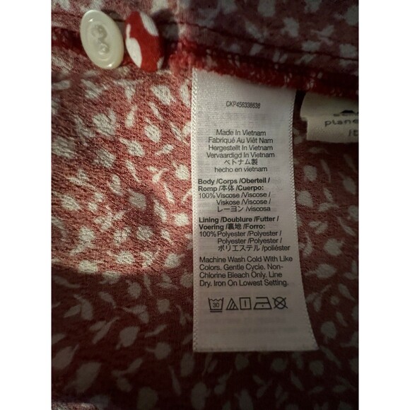 Madewell Womens Overture To In Ditsy Floral Red Plus Sz 3X Blouse Dainty - Picture 10 of 11